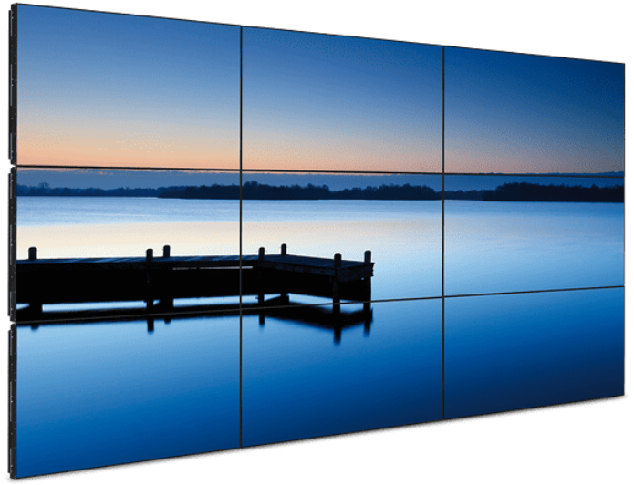 Videowall adalah tampilan visual berukuran besar yang terbentuk dari gabungan beberapa layar (monitor atau panel display) yang disusun secara berdampingan sehingga membentuk satu bidang layar besar.